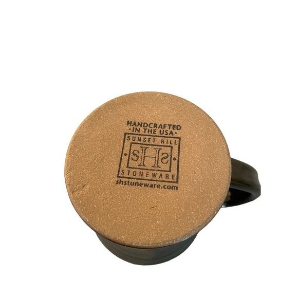 Pennsylvania “HOME” Ceramic Dark Green Stonewear Coffee Mug EUC Made in USA - Picture 2 of 4